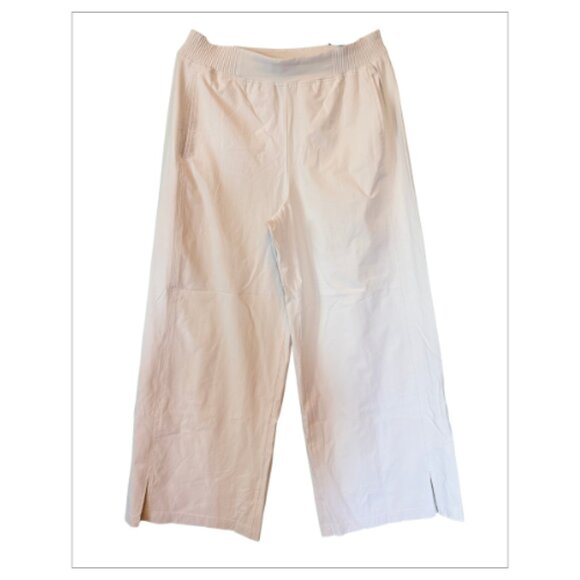 NWOT Cream LULULEMON Wide-Leg Pants Size L (BB0211) - Picture 1 of 1
